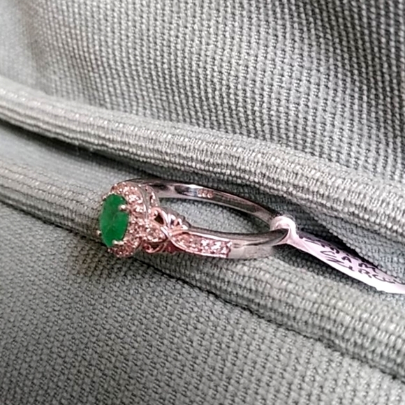 SOLD🌱 SOCOTO EMERALD AND CAMBODIAN ZIRCON RING 🌱 - Picture 2 of 5